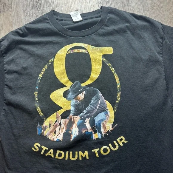 Garth Brooks Stadium Tour Black T-Shirt Hanes men’s XL double sided prints - Picture 2 of 5